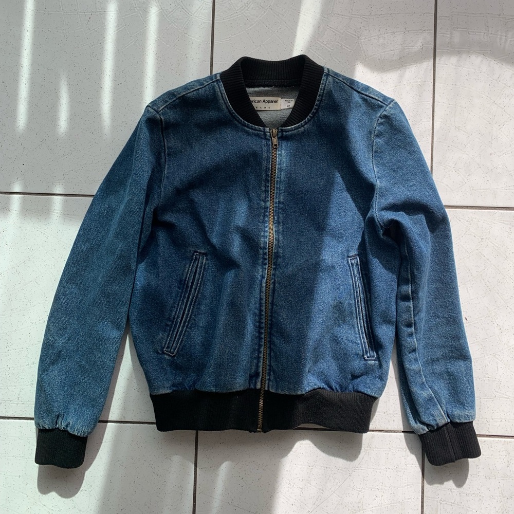 American Apparel Blue Bomber Jacket